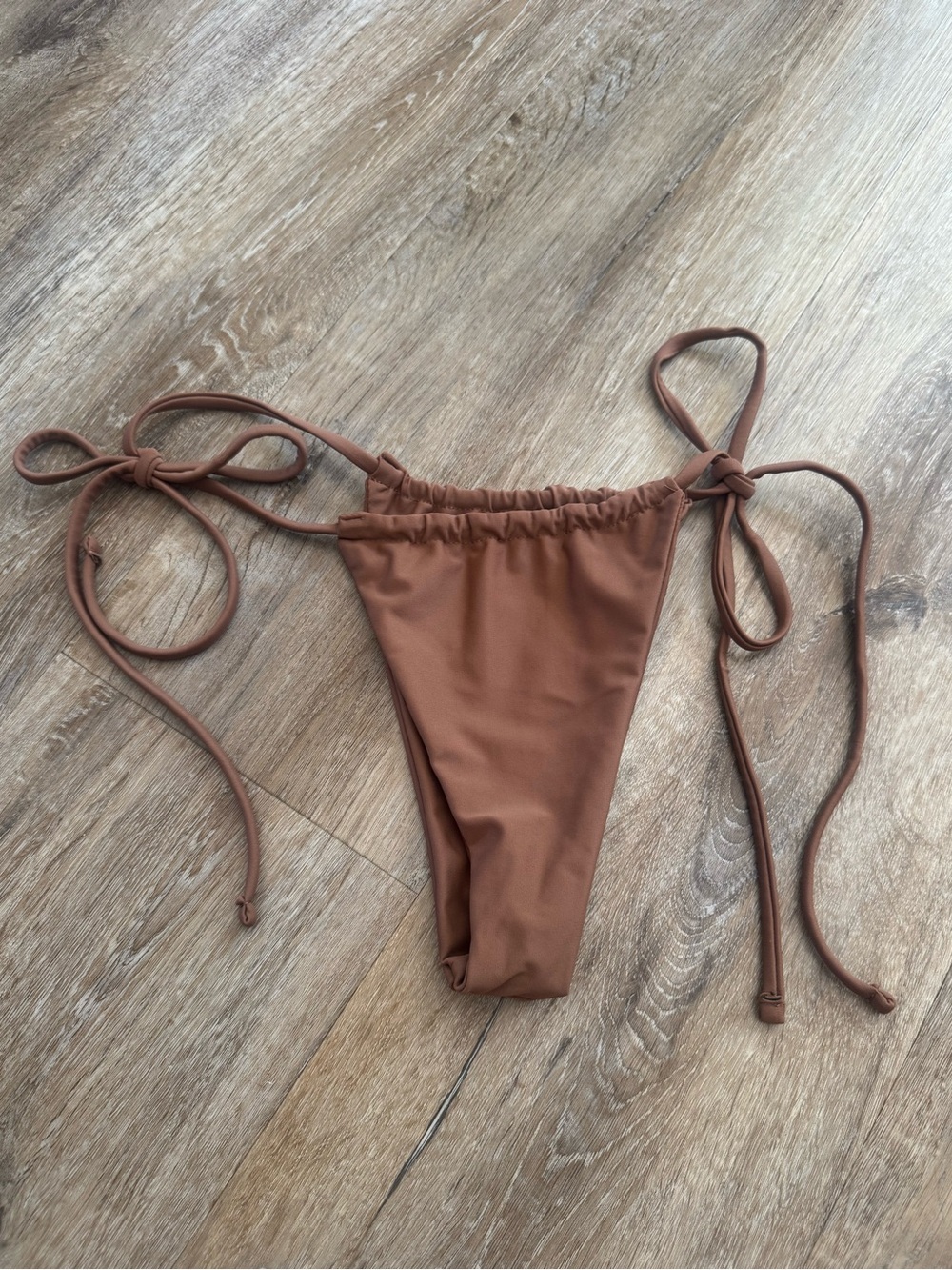 Aurelia Intimates Oasis Collection Lagoon Tie Bikini Bottom Small Brown Beach S